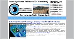 Desktop Screenshot of investigadoresprivadosmonterrey.com